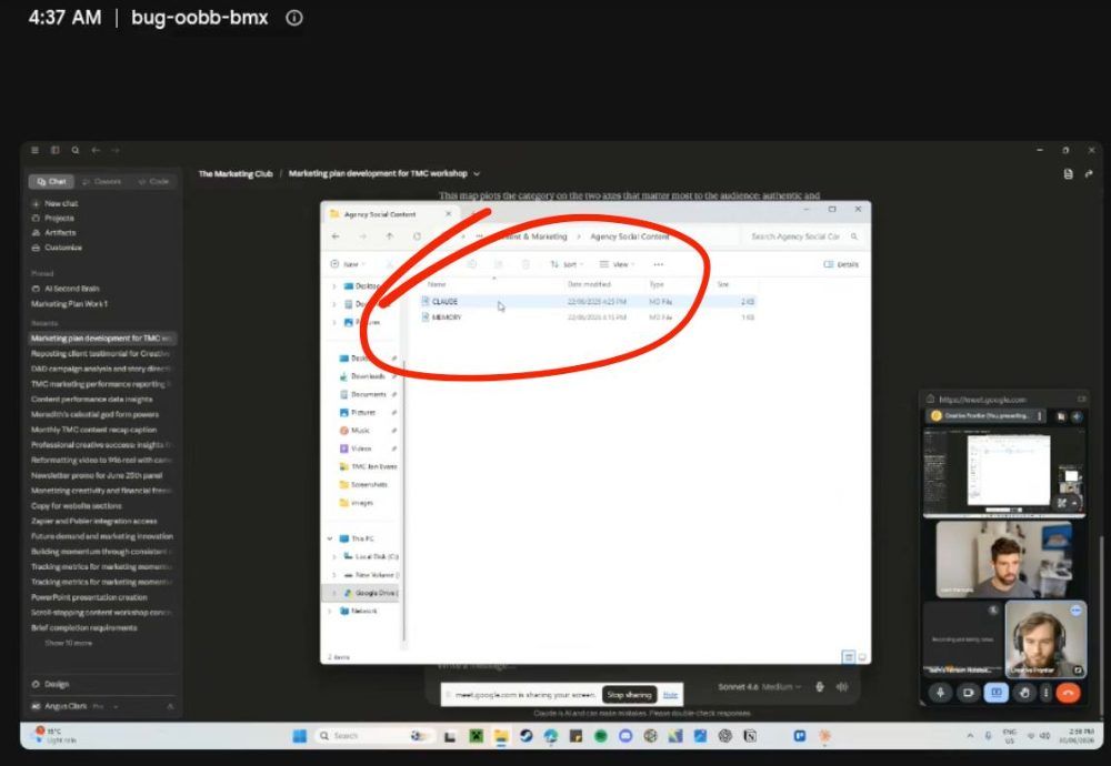 A context file inside Claude